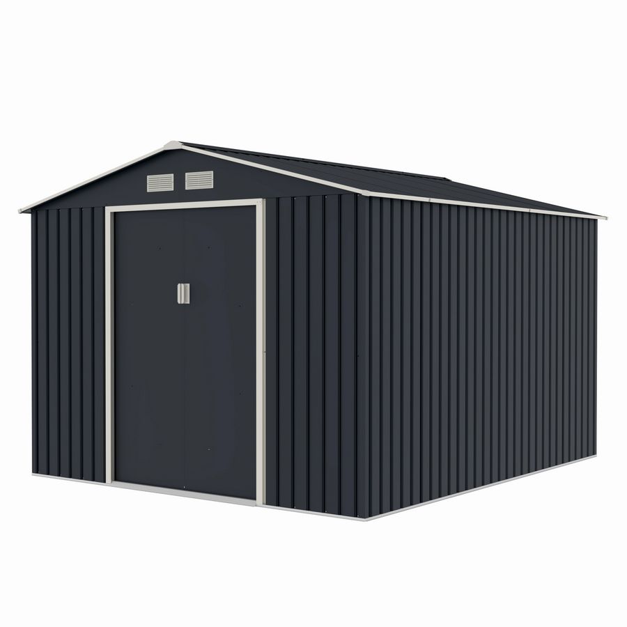 Casuta / magazie de gradina metalica MESTERINO Archer-Plus-E gri/bej 277x322x213 cm Casuta / magazie de gradina metalica MESTERINO Archer-Plus-E gri/bej 277x322x213 cm