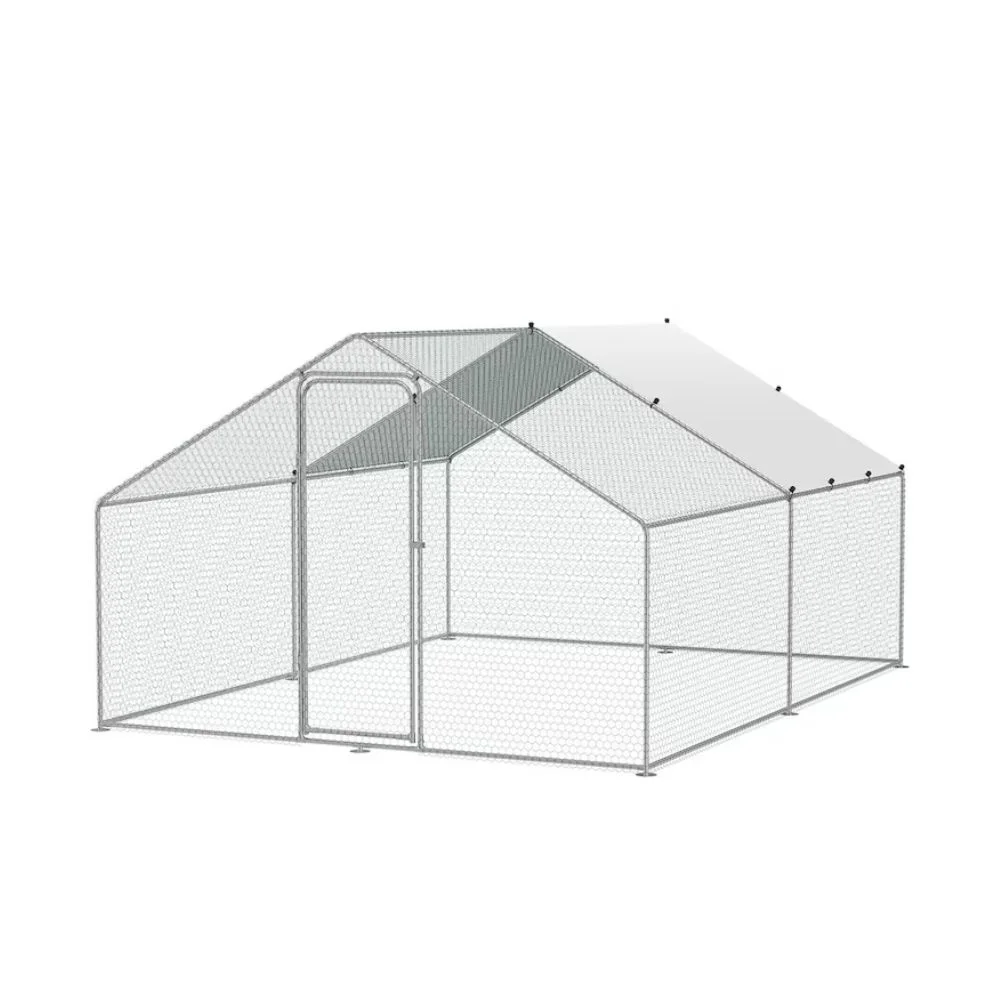 162109_1 Cotet / tarc pentru pasari 3 x 4 x 2 m din otel galvanizat - imagine 1