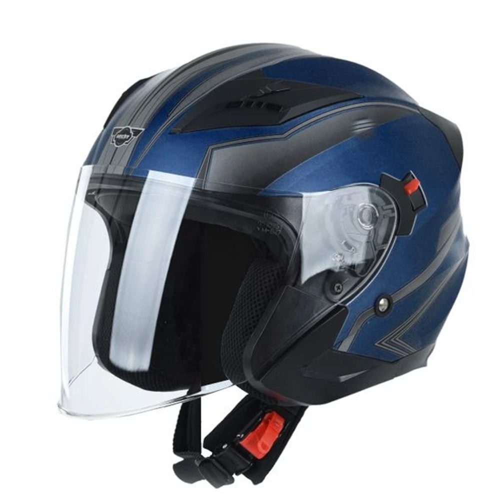2939 HECHT53627M - Casca M scuter albastru unghiular - imagine 1