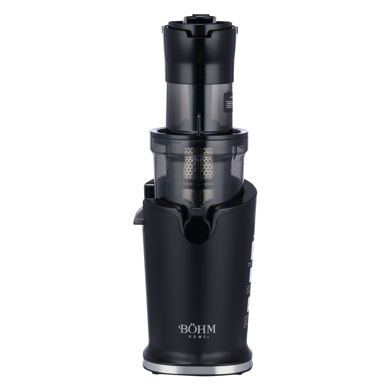 storcator-cu-presare-la-rece-bohm-home-bjs-201b-200w-tub-alimentare109236231 Storcator cu presare la rece BÖHM Home BJS-201B, 200W, tub alimentare Ø89 mm, recipient suc 800 ml - imagine 1
